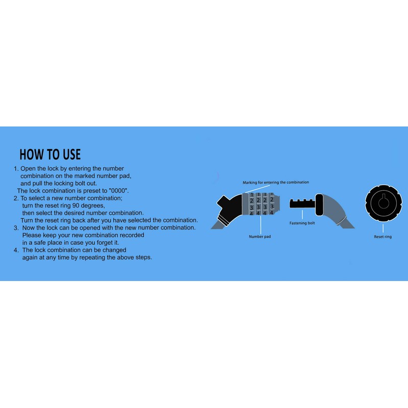 Lumintrail Bike Cable Lock 6 ft Self Coiling 12mm Braided
