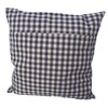 Pine Cushion Blue Checked with Heart Embroidery Filled with Pine