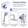 Shower Water Filter, Shower Filter with Two Interchangeable Filter Elements,