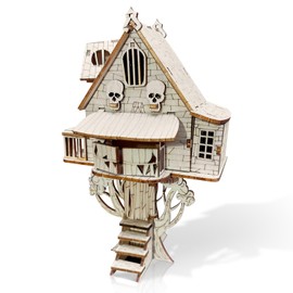 Cuteefun 3D Wooden Puzzle for Adult, DIY Tiny Tree House Kit, Make Your Own Woodcraft Kit to Build, Wooden Mechanical Construction Set, Gift for Birthday Father's Day Chirstmas