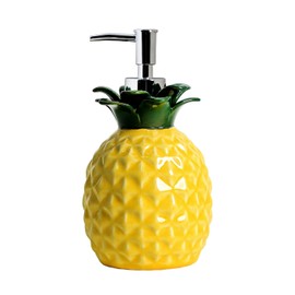 Colias Wing Fruit Shaped Soap Dispenser with Plastic Pump, Refillable Lotion Soap Bottle, Lotion Bottle, Hand Soap Dispenser, Home Decoration-Pineapple