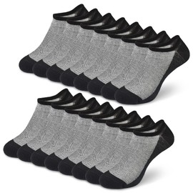 GRPSKCOS No Show Socks Men, 8 Pairs Low Cut Ankle Men Short Casual Cotton Socks(Black- 8 Pairs, 6-10)