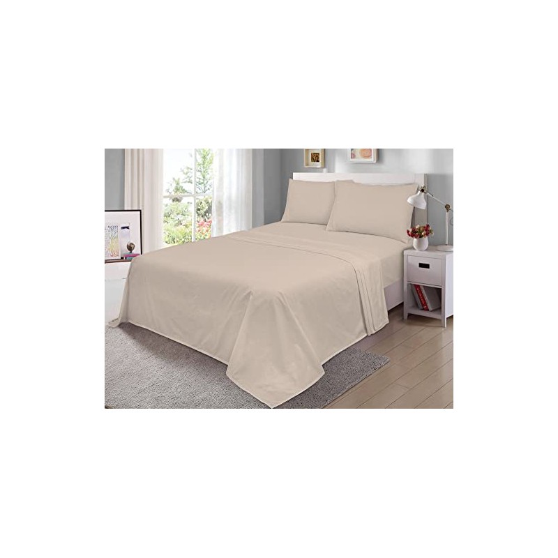 100% Egyptian Cotton Flat Sheet 200 Thread Count Hotel Quality
