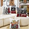 Artmag 18x18 Inch Christmas Throw Pillow Covers Merry Christmas Joy