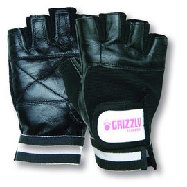 Grizzly Fitness Grizzly Paw Leather Training Gloves for Men and Women | Sold in Pairs, Medium