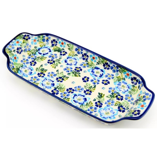 Zaklady Boleslawiec Polish Pottery 13" Long Tray from Zaklady Boleslawiec