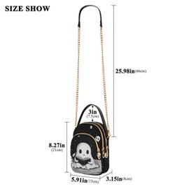 NCRJCZQL Small Quilted Crossbody Bag for Women Trendy Clutch Shoulder Bag Cell Phone Wallet Purse with Card Slots (Ghost)