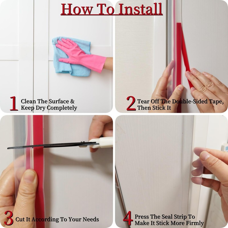 T Shape Door Seal Strip for Door & Windows Gaps，Draft