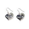 Sports Team Seattle Seahawks Logo 3/4" Swirl Heart Dangle Earring