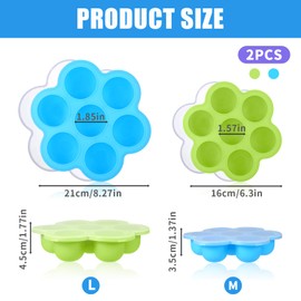 2 Pack Egg Bites Silicone Mold, Air Fryer Egg Mold, Sous Vide Egg Bite Maker Instant Pot Egg Bite Molds for Cooking Air Fryer Accessories