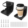 Hevysuo Pack of 2 Adjustable Drinks Holders Foldable Plastic 7.6