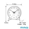 MAG T-794A WH-Z Noah Precision Table Clock, Tabletop, Analog, Silent,