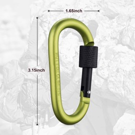 D Ring Carabiner Portable Climbing Hook with Screw Lock Ideal for Camping Accessories Lightweight Durable Design Perfect for Outdoor Activities Hiking Backpacking and Gear Essentials