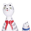 5Pcs Nesting Dolls Kit Innovative Cartoon LongNecked Cat Ornament Wooden