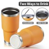 MEWAY 30oz Insulated Tumbler With Lids and Straws,Stainless Steel Double