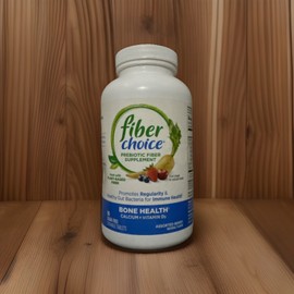 FIBER CHOICE Prebiotic Sugar Free BONE HEALTH Calcium D390 Chewable Tablet 08/25