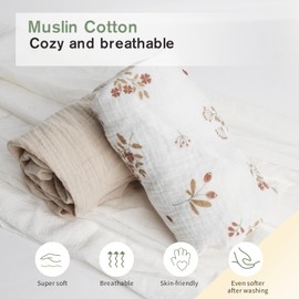 JIUNIMETEIC Muslin Bassinet Sheets, Baby Boy and Baby Girl Sheets, Soft Breathable Stretchy Baby Pad/Sheet Set, Universal for Any Mattress, Rectangle, Oval, Hourglass,33''x17''2 Pack (Floral, Beige