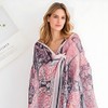 KUMSODE Georgette Chiffon Scarf Women's Long Scarves Flower Pattern Soft