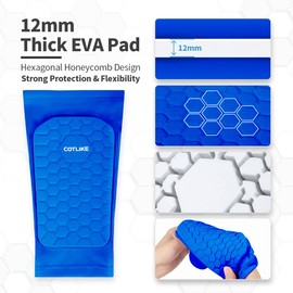 Soccer Shin Guards for Kids Youth Adults, Shin Guard Soccer Sleeves for 2-18 Years Old Boys Girls Men, Calf Compression Sleeve with Honeycomb Pads, Espinilleras de Futbol para Hombres (Blue, S)