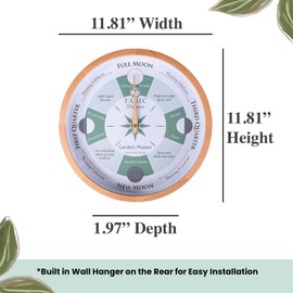Tabic Planeteco Garden Master - Moon Gardening Clock - Lunar Harmony Guide with Moon Clocks - Essential Gardening Tool for Biodynamic & Organic Gardening - Transform Your Garden - Natural Stain