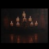 Northlight Flickering Candles in A Fireplace Canvas Wall Art, Orange