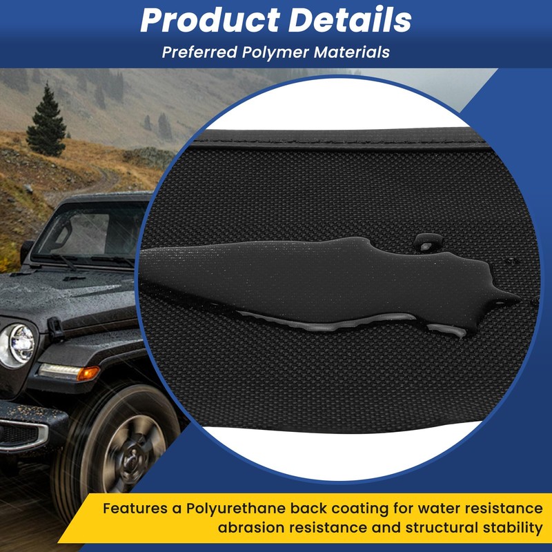 Rear Window Trench Hood((Upgrade 3M Tape) for Jeep Wrangler JL