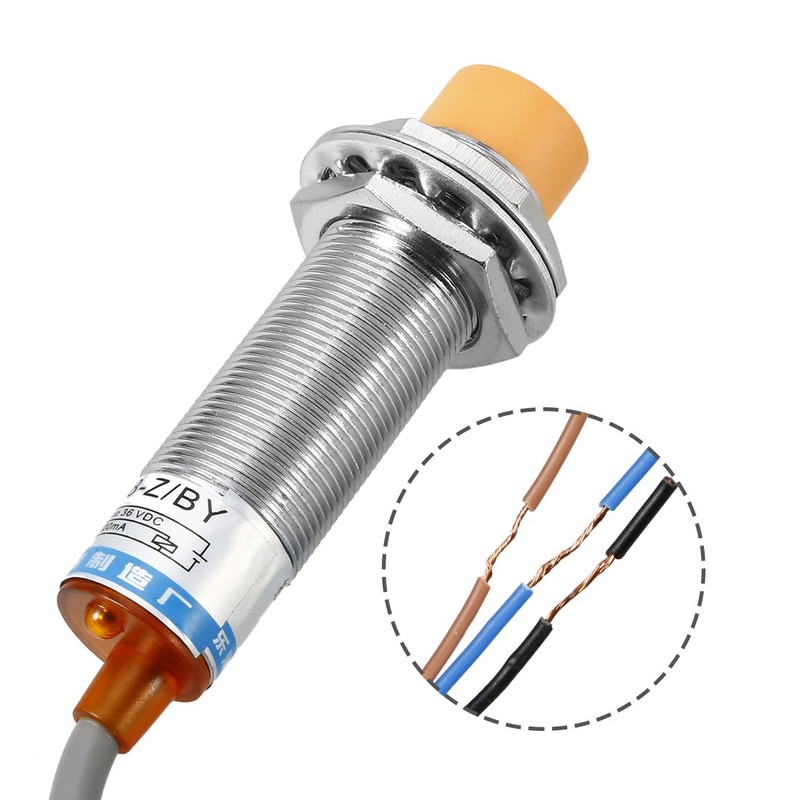 Sourcingmap LJ18A3-8-Z/BY 8mm Detection PNP NO Inductive Proximity Sensor Switch