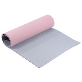 uxcell Yoga Mat, 72"x32"x1/3" Non-Slip Exercise Mat, Workout Mat with Carrying Strap for Home Gym Yoga Pilates Women Men, Pink Grey
