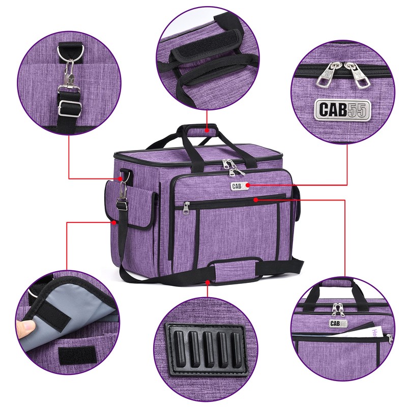 CAB55 Sewing Machine Case, Sewing Machine Carrying Bag with Removable