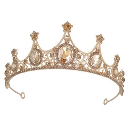 Baluue 3pcs Rhinestone Crown Hairband for Women Sparkly Bridal Crown Headband for Weddings Parties and Birthdays and Design for Girls Eye-catching Costume Accessory