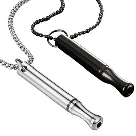 JUGUTA 2 Stück Rauchentwöhnung Hilfsmitte,V2 Halskette Rauchfrei Original,Atemkette Rauchfrei Hilfsmittel Raucherentwöhnung Kette Mit Pfeif,Angst Atemhalskette Mit Widerstand