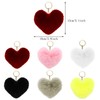 DOITEM Pack of 30 Pom Poms and Heart-Shaped Pompoms Keychain,