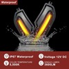 BINQIGOO 2pcs Smoked Lens Side Mirror Marker Lights LED Dynamic