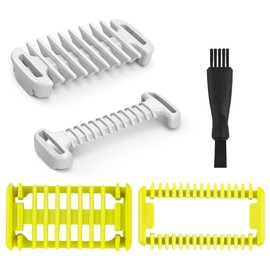 DILYUPE 4 Pieces Intimate Skin Protector and 3mm Body Comb for O Blade QP2734 QP2824 QP2520 QP2530 QP6551 QP6530 Hybrid Electric Trimmer Attachments Accessories