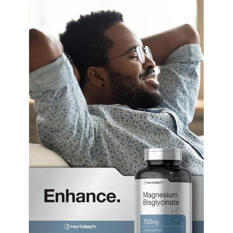 Suplemento En Cápsula Horbaach Bisglicinato De Magnesio X 0mg