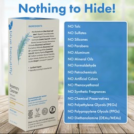 Blue Beautifly Rosemary Deep Pore Cleanser - Removes Dirt, Pollutants, & Makeup - No Sulfates, SLS, PEGs, Toxins, or Synthetics - Plant-based, Hypoallergenic, Dermatologically Tested - 4 fl oz
