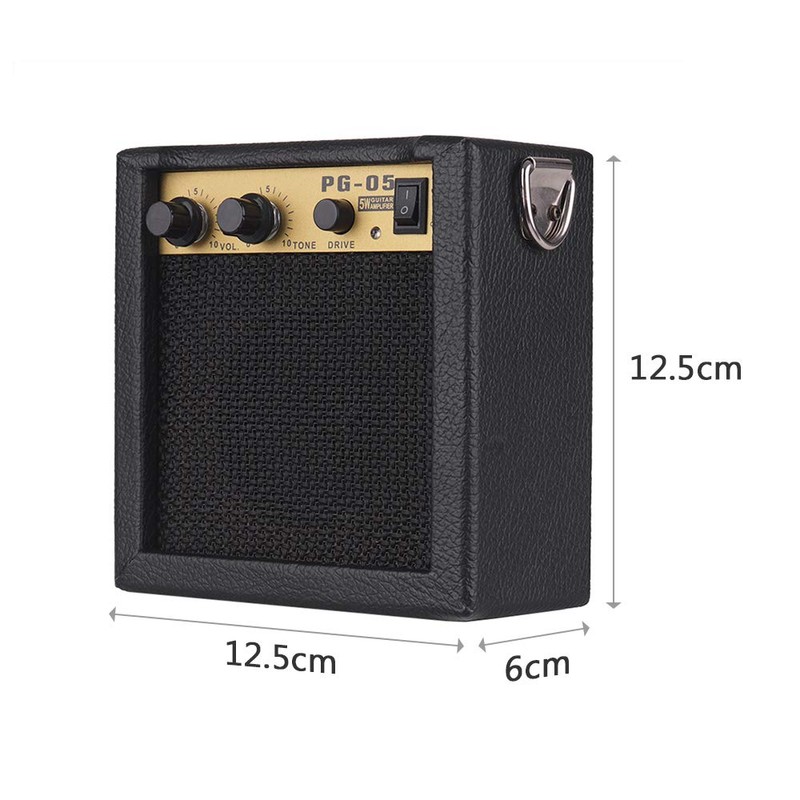 Btuty Wooden Guitar Amplifier Amp Speaker 5W with 6.35mm Input