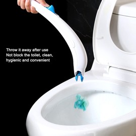 Disposable Toilet Brush Replacement Refills Toilet Scrubber Refills Soluble 12 Pcs for Bathroom (Lemon)