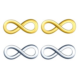 MicLee Fashion Infinity Sign Infinity Stud Earrings 925 Sterling Silver Women's Earrings with Gift Bag Super Christmas Gift, Silver