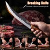 OPAYLY Hand-Forged Butcher & Carving Knife Set for Meat Cutting,