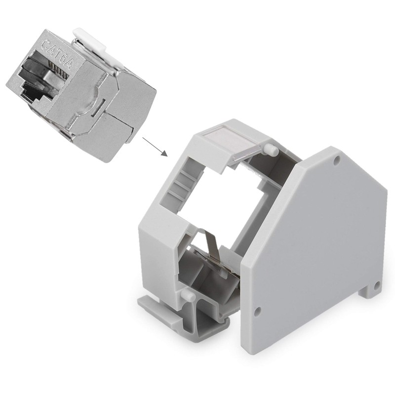 kwmobile Keystone Module and DIN Rail Adapter Set - Fits