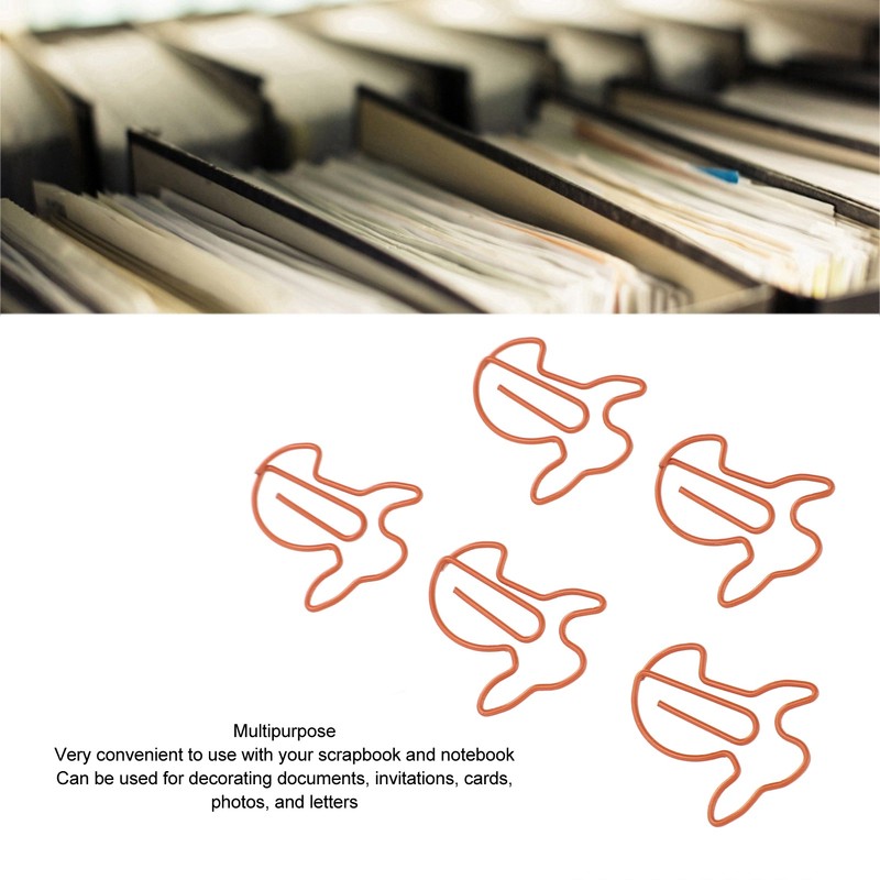 100pcs Paper Clips Prevent Slip Cute Rabbit Shaped Decorative Bookmark