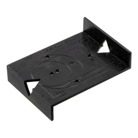 Gedotec Drilling template pot hinge drilling gauge furniture hinge - BLACK JIG | template for hole row with 32 mm grid | plastic black | 1 piece - graining template for kitchen hinges and pot hinges