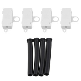 CNBTR Low Voltage Junction Box Plastic Cable T06-MM02P Terminals Mini with Black Wire Sleeves Pack of 4