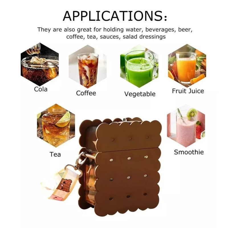 Maíz Botella De Agua Cantimplora Diseño Galleta 380ml Hermetica