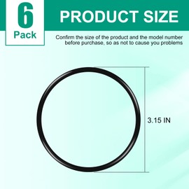 3043B O-Ring Seal,Compatible with VP Racing Fuels 3042 Gas Can/Utility Jug Caps,Gasoline Tank Nozzle Replacement O-Ring(6PCS)
