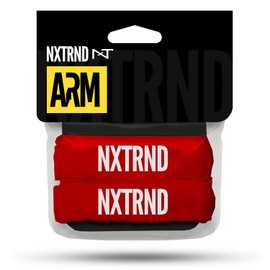 Nxtrnd Bicep Bands for Football, Slim Arm Sweat Bands, Sold as a Pair (Red) One Size Fits Most