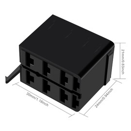GIETOP GI1407 Lot/Sets 6.3mm 14-16AWG Female Gold Spade Terminal Connector + Rocker Switch Plug Connect Box Socket ARB Carling (6 Sets)