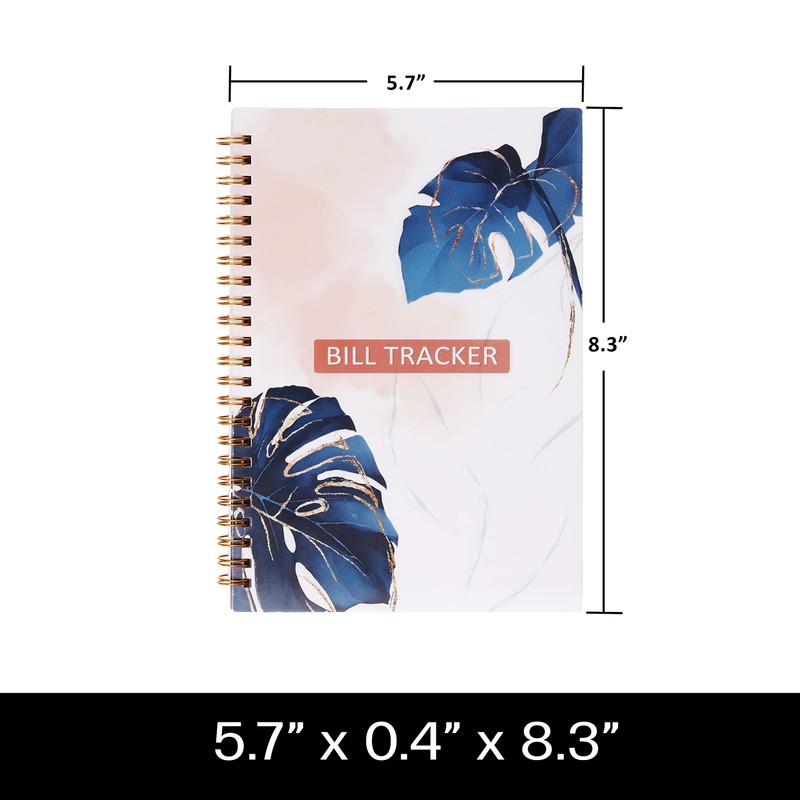 Miru Bill Payment Tracker. A5 Notebook Bill Planner with Spiral