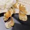 Statement Earrings for Women Gold Flower Petal Leaf Earrings Trendy